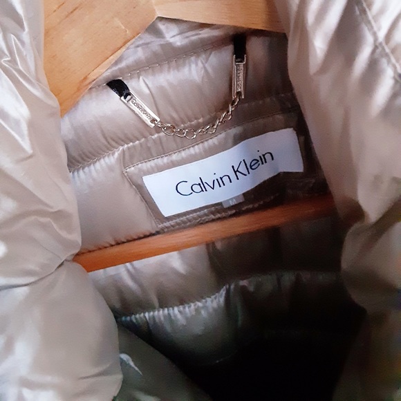 Calvin Klein Black Wool Blend Puffer Coat Medium - Picture 11 of 12